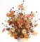 4PCS Fall Decor, 19.5 inch Artificial White Berry/Maple Leaf/Pumpkin Floral Stems Fall Branches Decorations, for Autumn Weeding, Birthday, Holiday, Harvest, Home Vase Arrangement, Indoor Decor.